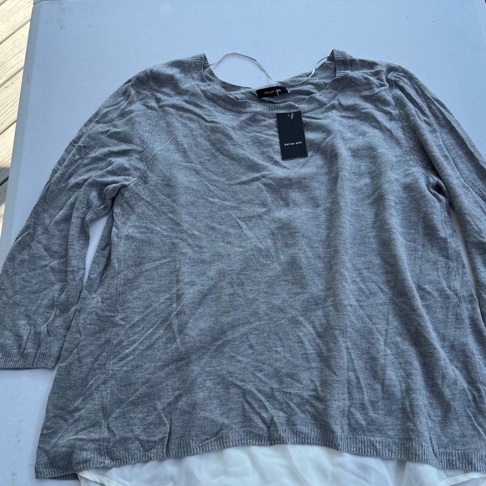 Verve Ami blouse gray color new‎ with tags